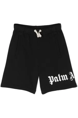 Palm Angels Logo print cotton shorts