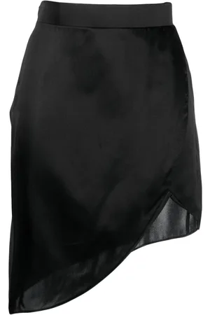 MAISON CLOSE Rendez-Vous asymmetric silk skirt