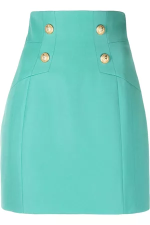 Balmain Button-detail pencil skirt