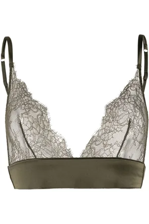 MAISON CLOSE Lace-detail triangle-cup bra