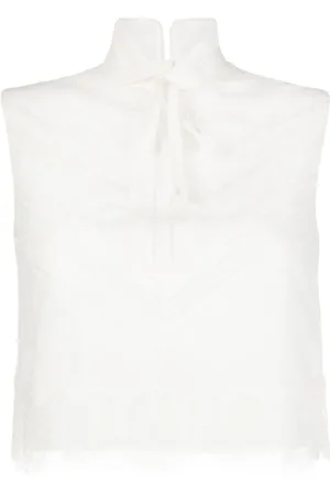 SHIATZY CHEN Lace-trim mulberry-silk vest