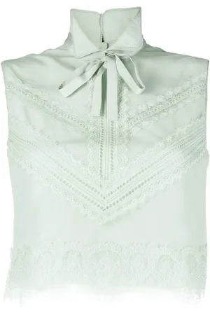 SHIATZY CHEN Lace-trim mulberry-silk vest