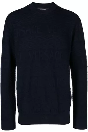 VERSACE Logo jacquard woollen jumper