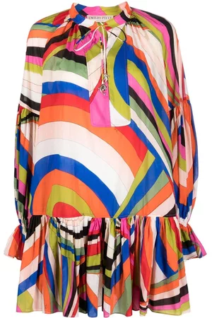 Puccini Iride-print cotton minidress