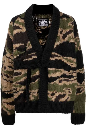 Maharishi V-neck camouflage-pattern cardigan
