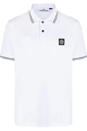 Stone Island Compass-patch tipped polo shirt