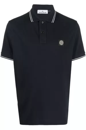 Stone Island Compass-patch tipped polo shirt