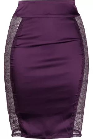 MAISON CLOSE Side lace-trim skirt