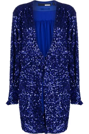 ROTATE Sequin-embellished V-neck wrap dress