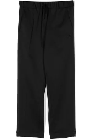 Maison Margiela Logo-embroidered straight-leg trousers