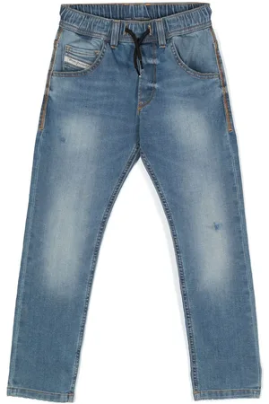 Diesel Drawstring waistband straight leg jeans