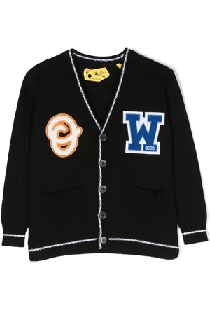 OFF-WHITE OW patch-detail knitted cardigan