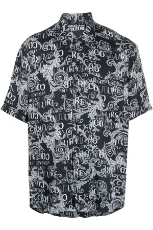 VERSACE Baroque-print short-sleeve shirt