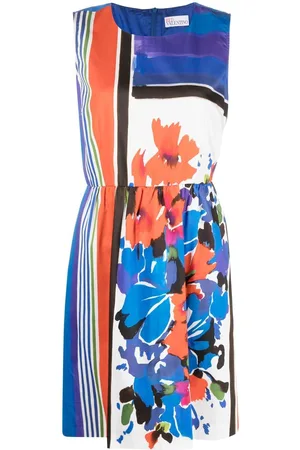 VALENTINO GARAVANI 2000s floral-print sleeveless dress