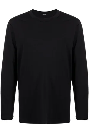 Crinkle layered long-sleeve T-shirt