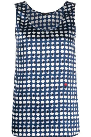 Kiton Polka-dot silk top