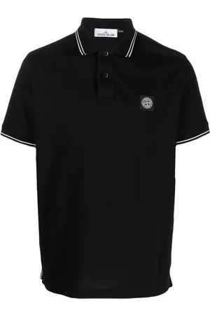 Stone Island Logo-patch short-sleeved polo shirt