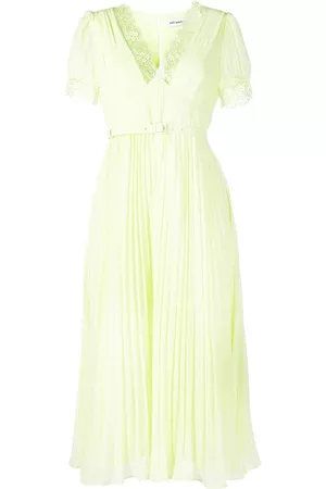 Self-Portrait Floral-lace detail midi dress