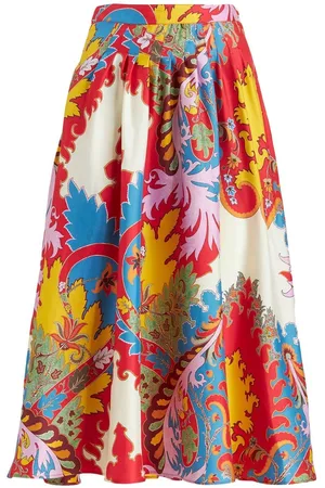 Etro All-over graphic-print midi skirt