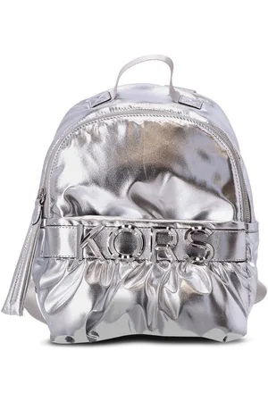 Michael Kors Logo-lettering metallic backpack