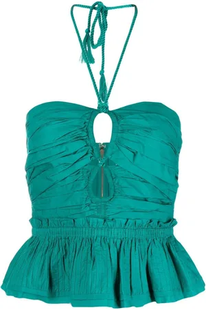 ULLA JOHNSON Adaleigh ruched halteneck top