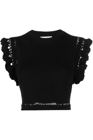 ULLA JOHNSON Shila knitted crop top