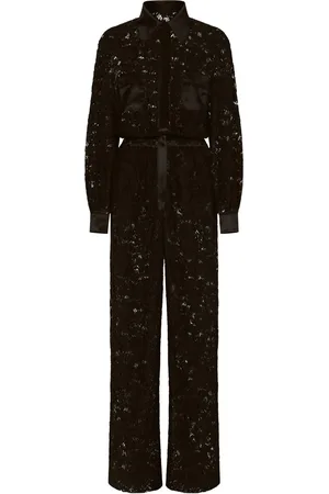 Dolce & Gabbana Cordonetto-lace long-sleeve jumpsuit