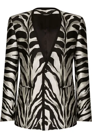 Dolce & Gabbana Zebra-print lamé jacquard blazer