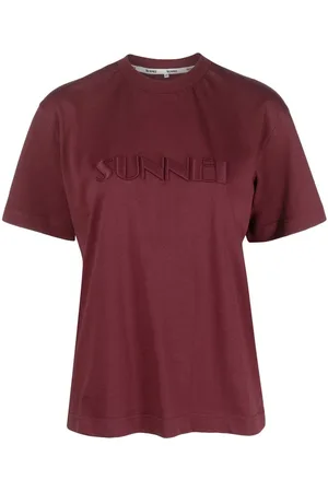 SUNNEI Logo-embroidered cotton T-shirt