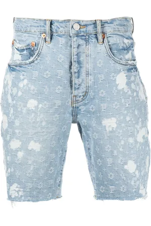 Purple Brand Jacquard Monogram denim shorts