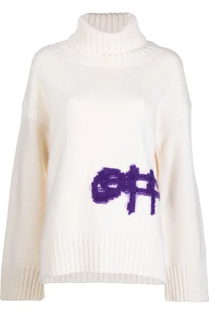 OFF-WHITE Intasia-logo roll-neck jumper