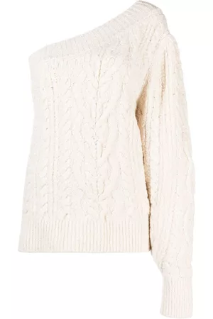 Isabel Marant One-shoulder cable-knit jumper
