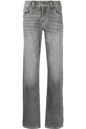 True Religion Mid-rise straight-leg jeans