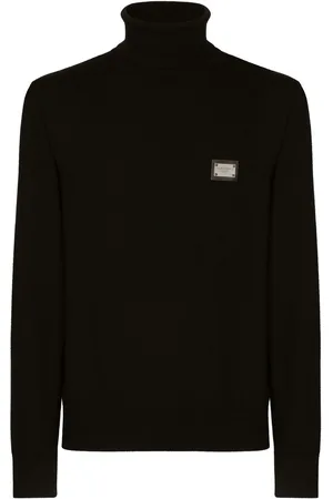 Dolce & Gabbana Logo-tag roll-neck wool jumper