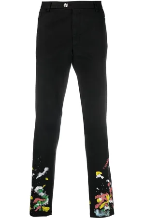 Philipp Plein Paint-splatter effect chinos