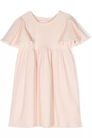 Chloé Flutter-sleeve cotton dress