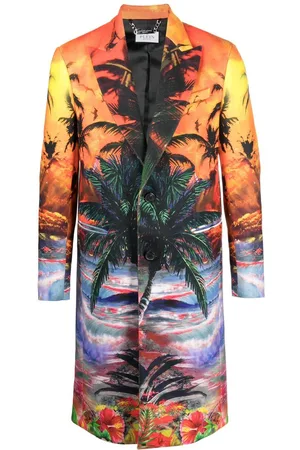 Philipp Plein Hawaii graphic-print coat