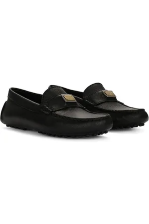 Dolce & Gabbana Logo-tag leather loafers