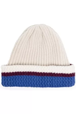 PRINGLE OF SCOTLAND Ribbed-knit panelled beanie