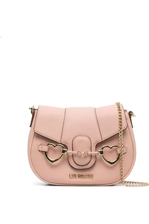 Love Moschino heart-plaque Foldover Shoulder Bag - Farfetch