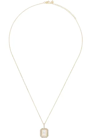 Mateo 14kt yellow N-initial diamond necklace