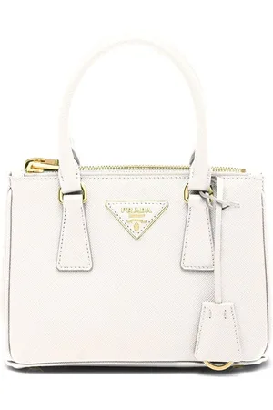 Platinum Prada Galleria Satin Mini-bag With Crystals