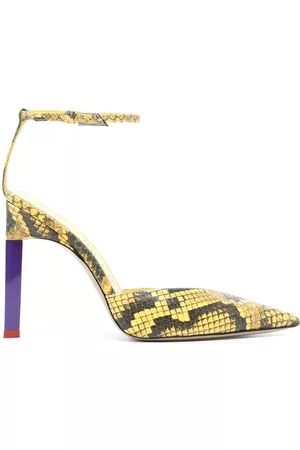 The Attico Perine 110mm snakeskin-effect pumps