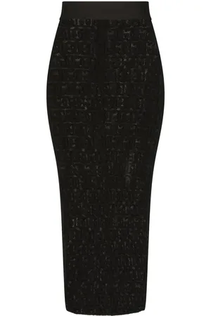 Dolce & Gabbana DG-logo tulle pencil skirt