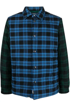 Woolrich Panelled check-pattern shirt jacket