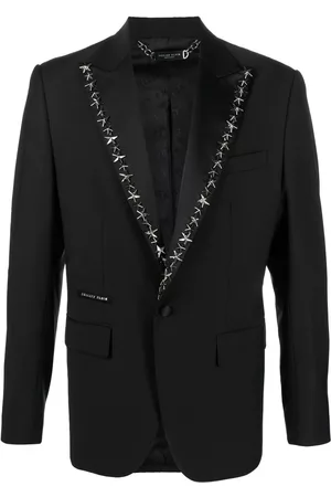 Philipp Plein Star stud-embellished single-breasted blazer