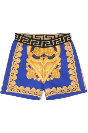 VERSACE Barocco-print cotton shorts
