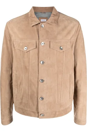 Brunello Cucinelli Button-up suede jacket