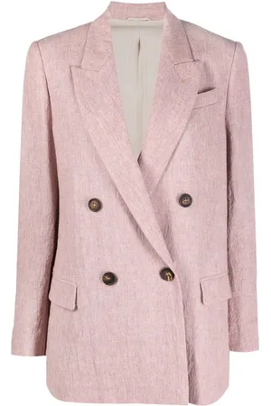Brunello Cucinelli Double-breasted linen blazer