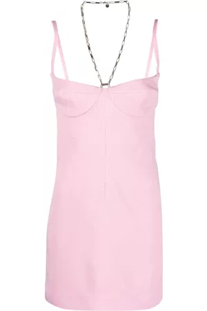 The Attico Square-neck backless mini dress